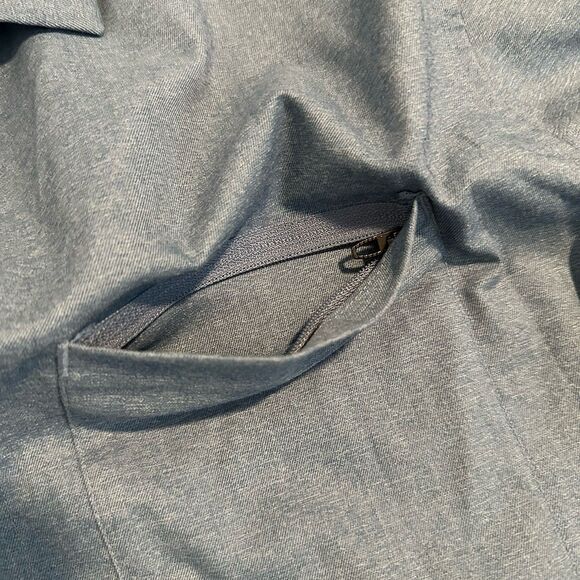 Lululemon XL Button Down Shirt Masons Peak Long Sleeve Flannel Blue commission - Picture 4 of 11